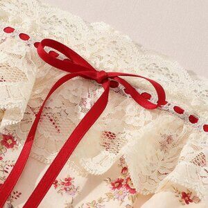 LACEMADE  RED GARNET CORSET DRESS SIZE M STUNNING! NWT